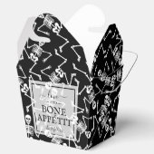 黒い背景の骸骨 ハロウィン フェイバーボックス (オープン)