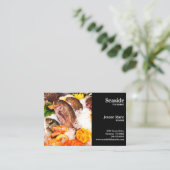 黒い背景の魚市場 名刺 (スタンド正面)