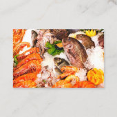 黒い背景の魚市場 名刺 (裏面)