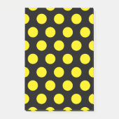 黒い背景の黄色の円 ポストイット (正面)