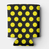 黒い背景の黄色の円 缶クーラー (裏面)