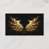 黒い背景の黄金の天使の翼 エンクロージャーカード (正面)