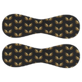 黒い背景の黄金の天使の翼 ソフトボール (パネル)