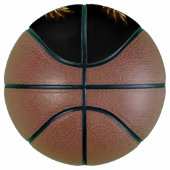 黒い背景の黄金の天使の翼 バスケットボール (右)