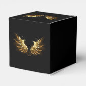 黒い背景の黄金の天使の翼 フェイバーボックス (裏面サイド)