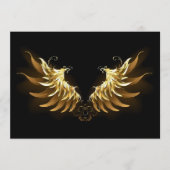 黒い背景の黄金の天使の翼 プログラム (正面)