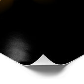 黒い背景の黄金の天使の翼 ポスター (コーナー)