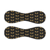 黒い背景の黄金の天使の翼 野球ボール (パネル)