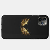 黒い背景の黄金の天使の翼 Case-Mate iPhoneケース (裏面(横))