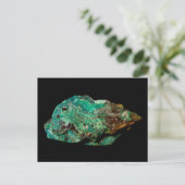 黒い背景はがき上のマラカイト ポストカード (スタンド正面)