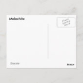 黒い背景はがき上のマラカイト ポストカード (裏面)
