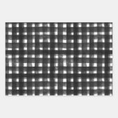 黒い背景を持つオレンジ色の感謝的なカボチャ ラッピングペーパーシート (正面3)