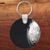 黒い背景を持つクロムグローブ キーホルダー (正面)