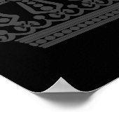 黒い背景を持つグレークラウン ポスター (角)