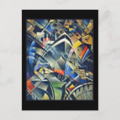 黒い背景を持つネビンソンの到着 ポストカード (正面)