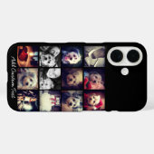 黒い背景を持つフォトコラージュ Case-Mate iPhoneケース (裏面 (横))