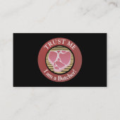 黒い背景を持つブッチャーの名刺 名刺 (裏面)