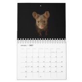黒い背景を持つマウスのジョージ カレンダー (1月 2027)