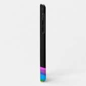 黒い背景を持つレインボー携帯電話ケース Case-Mate iPhoneケース (裏面/左)