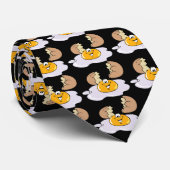 黒い背景を持つ朝食のための揚げ卵 ネクタイ (ロール)