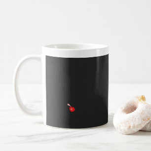 黒い背景を持つ赤い花 コーヒーマグカップ