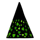 黒い背景を持つ1000のハート パーティーハット (右)