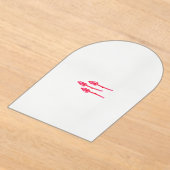 黒い背景を持つ3つのピンク色の花 アクリル招待状 (レイダウン)