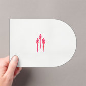 黒い背景を持つ3つのピンク色の花 アクリル招待状 (インサイチュ (ポータブル))