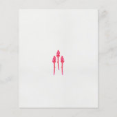 黒い背景を持つ3つのピンク色の花 チラシ (裏面)