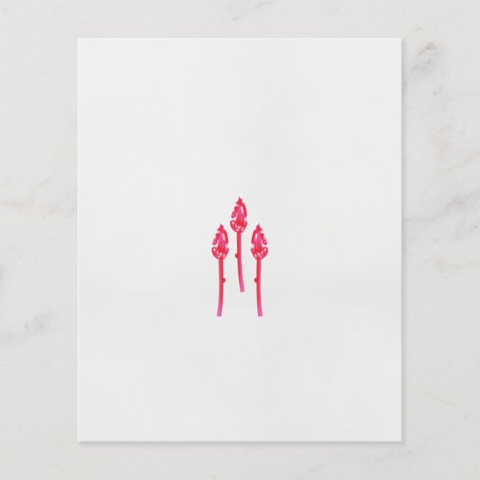 黒い背景を持つ3つのピンク色の花 チラシ (正面)