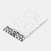 黒い背景パターンのスカル ポストイット (アングル)