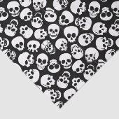 黒い背景パターンのスカル 薄葉紙 (詳細)