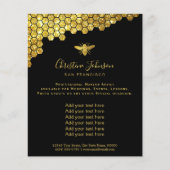 黒い背景フライヤーにビーのロゴ チラシ (正面)