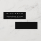 黒い背景プレーン標準スリム名刺 スキニー名刺 (正面/裏面)