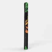 黒い背景ポップ・アートのから明るい花 Case-Mate iPhoneケース (裏面/右)