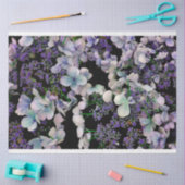 黒い背景組織に紫色の花色 薄葉紙 (クラフト)