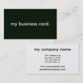 黒い背景、私の名刺 名刺 (正面/裏面)
