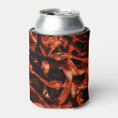 黒い背景、黒いサケまたはサンゴが破壊された 缶クーラー (缶正面)