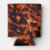 黒い背景、黒いサケまたはサンゴが破壊された 缶クーラー (正面)