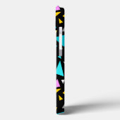 黒い背景aの青い黄色の三角形 Case-Mate iPhoneケース (裏面 / 左)