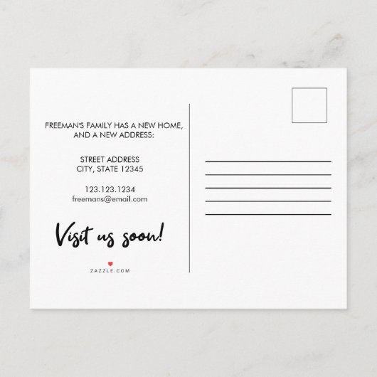 黒い脚エレガント本のニューハウス温暖化写真 案内ポストカード (裏面)