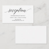 黒い脚モダン本、結婚披露宴 エンクロージャーカード (正面/裏面)