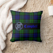 黒い腕時計のタータンチェック格子縞の枕 クッション (ブランケット)