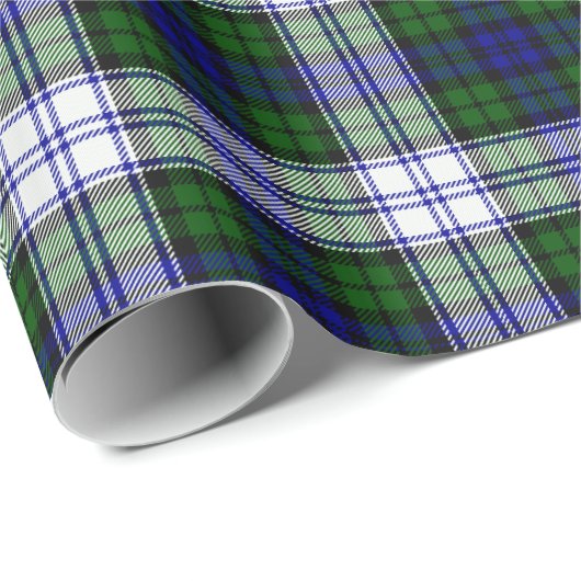 黒い腕時計のファッションのタータンチェック ラッピングペーパー (ロールコーナー)
