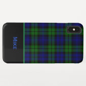 黒い腕時計の格子縞のモノグラムのなiPhone XSの最高の場合 Case-Mate iPhoneケース (裏面(横))