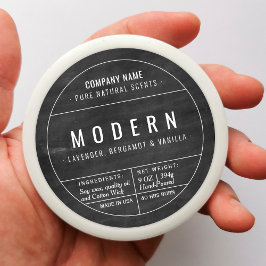 黒い自家製キャンドル製品ラベルシール ラウンドシール