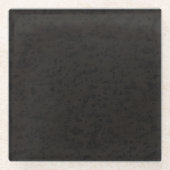 黒い自然なコルクの吠え声の一見木穀物 ガラスコースター (正面)