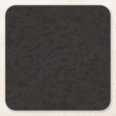 黒い自然なコルクの吠え声の一見木穀物 スクエアペーパーコースター (正面)