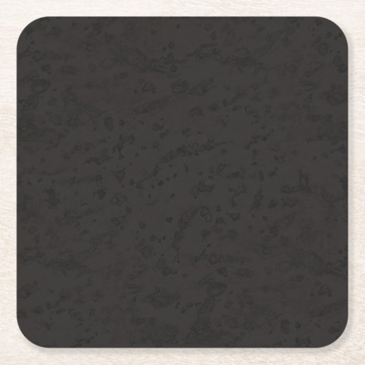 黒い自然なコルクの吠え声の一見木穀物 スクエアペーパーコースター (正面)