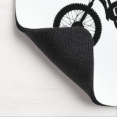 黒い自転車のシルエット-背景色を選択 マウスパッド (コーナー)